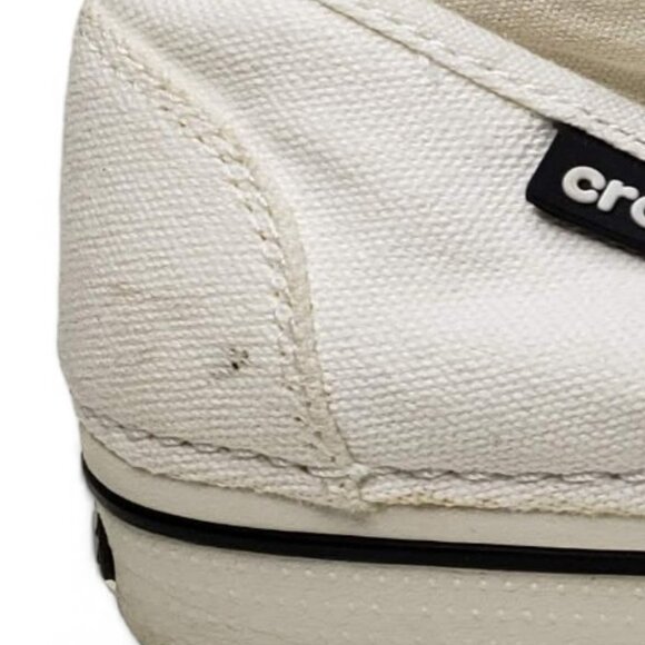 Crocs Nautical Loafer Women's Canvas Embroidered Metallic Gold Anchor Slip On 10 - Picture 13 of 13